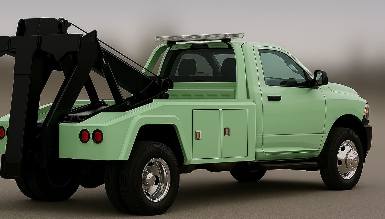 Green Personalized Towing Service tow truck