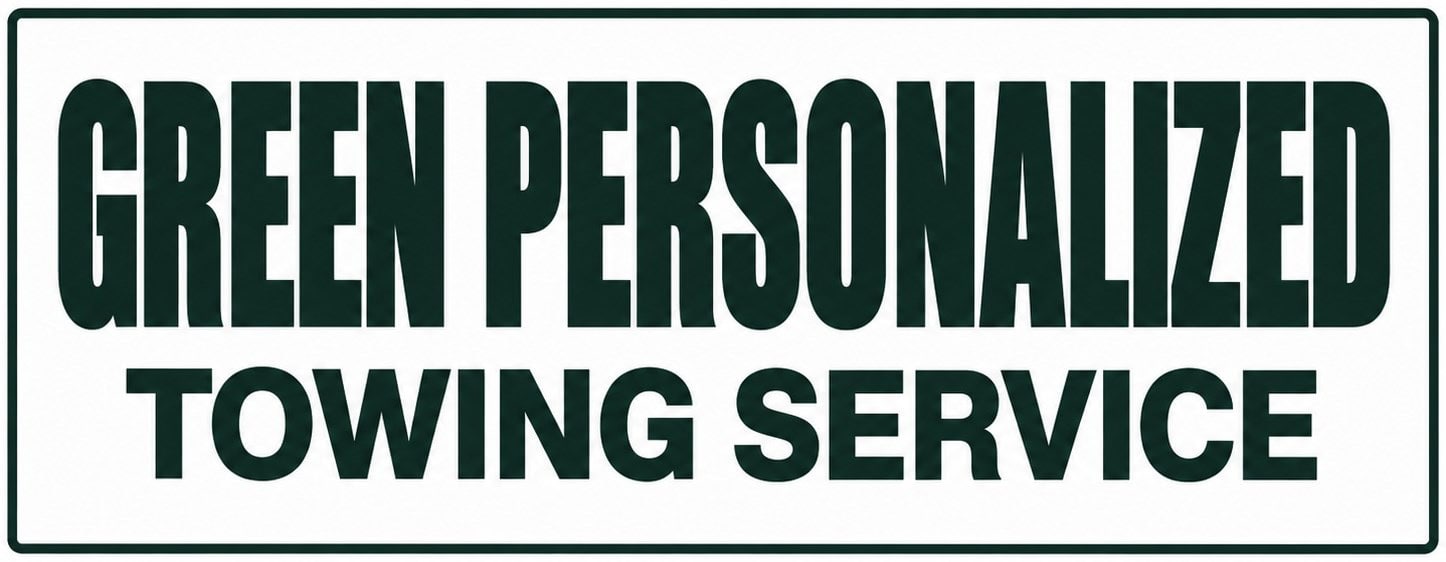 Green Personalized Towing Service logo
